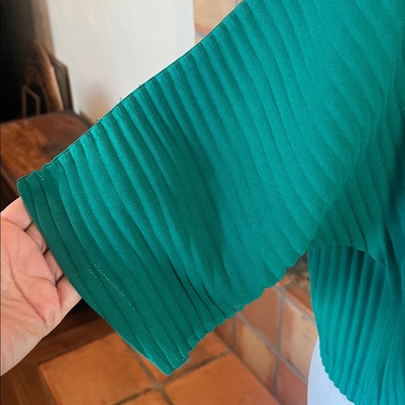 Maniere De Voir Green Button Down Ribbed Shirt and Pants Set, size 10 - Picture 5 of 15